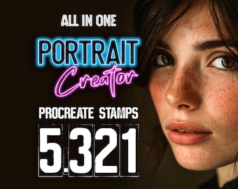 Procreate Portrait Brushes: Hair, Skin, Eyes, Manga & Anime (Digital Product)