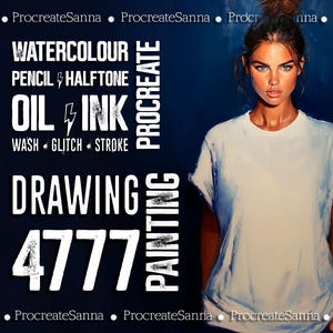 Voortplanten penselen - digitaal product - voortplantingsstempels kleurenpalet stempel voortplanten bundel gouache aquarel belettering raster acryl