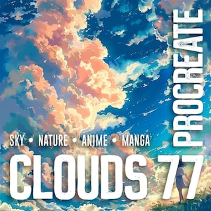 sellos de nubes para procreate, pinceles de nubes para manga, sellos de manga, sellos de anime, sellos chibi, pinceles para procreate, sellos de nubes para manga - CLOUD SET