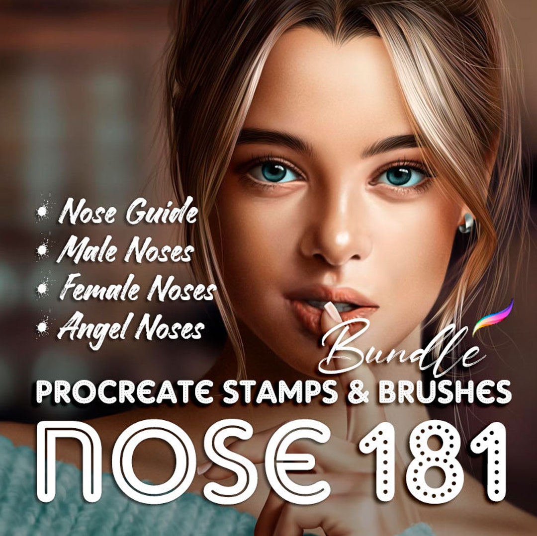 Nose Stamps Procreate Nose Brushes Nose Guide Male Noses Etsy