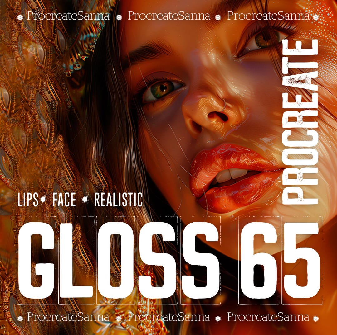 Procreate Lips 65 Procreate Gloss Brushes Lips Stamps Lips Brushes Wet Lips Gloss Lips ...