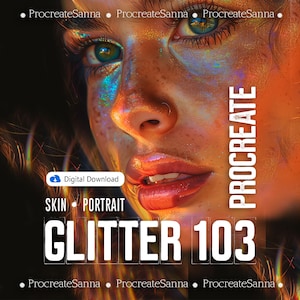 Procreate Glitter Brushes - brushes makeup shimmer shine glow brushes glitter stamps procreate skin brushes skin stamps - GLITTER SET