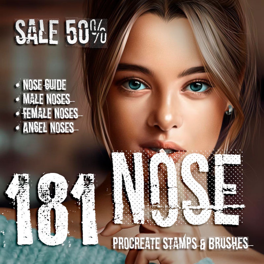 Nose Stamps Procreate Nose Brushes Nose Guide Male Noses Female Noses