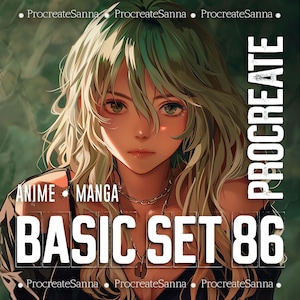 Manga Brushes Anime Brushes Stamps Procreate Manga Stempel Anime Stamps Chibi Stempel Brushes Procreate Anime Manga - BASIC SET
