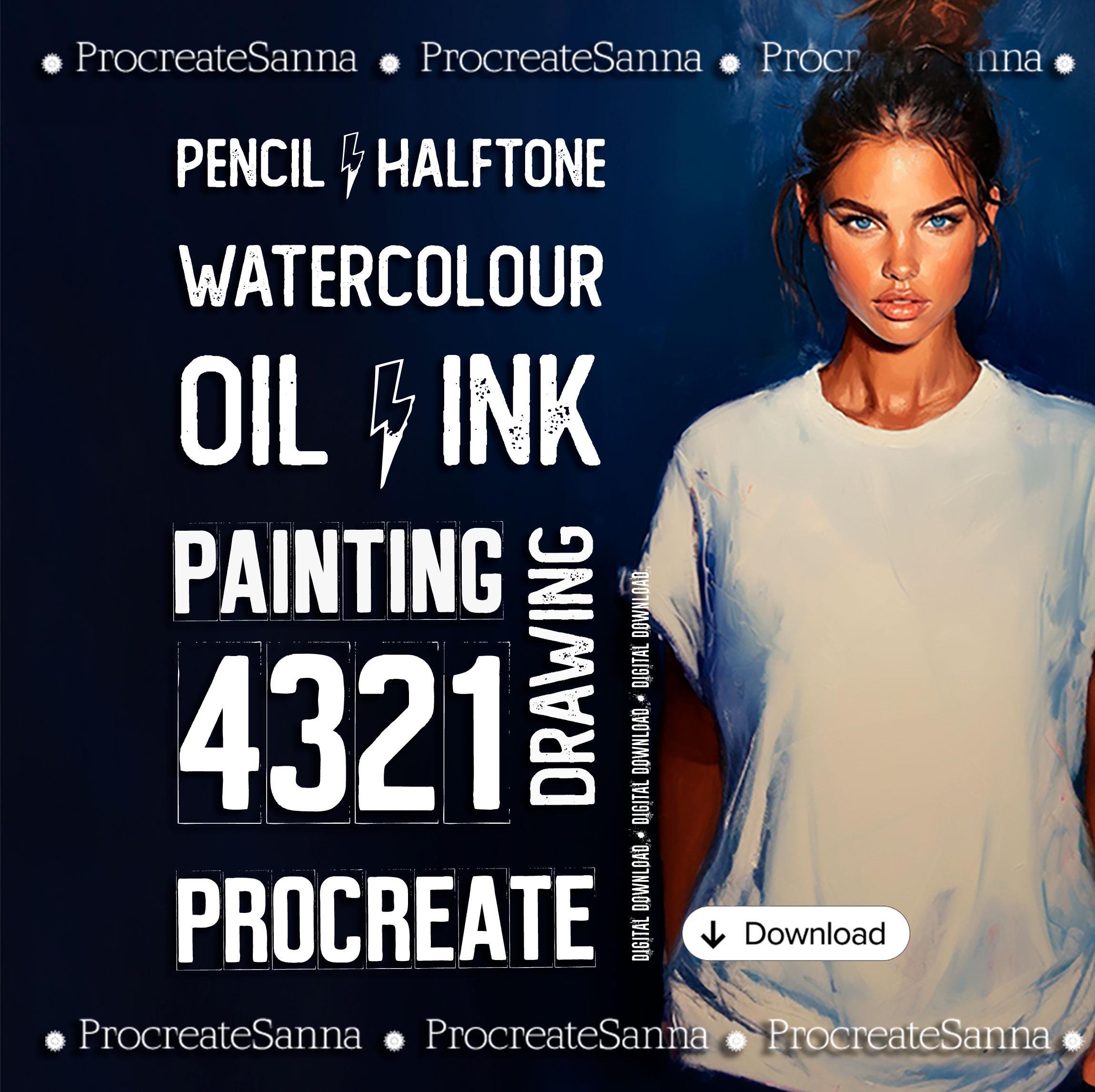 Mega paquete de pinceles para Procreate – Más de 4,777 sellos y texturas para acuarela, gouache, acrílico y lettering