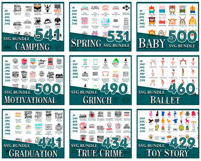 Archivos SVG archivos svg para cricut svg paquete descarga - Etsy México