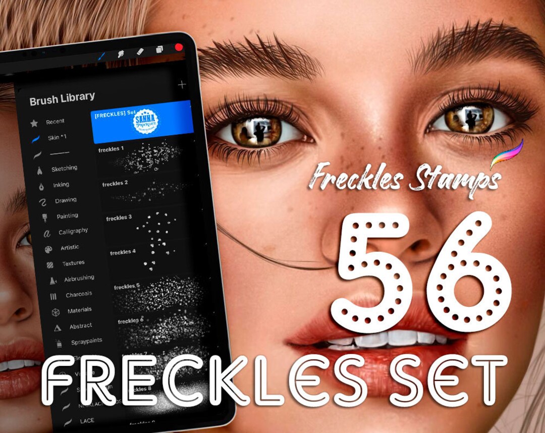 Freckles Brushes Skin Brushes Procreate Skin Stamps Skin Brush Etsy