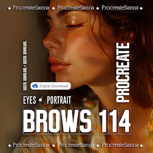 114 Procreate Brow Brushes procreate stamp brow brushes eyes brushes procreate eyes stamps procreate stamps brushes eyebrow - BROWS