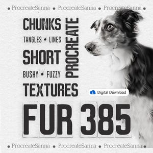 385 Procreate Fur Brushes -  realistic fur brushes - procreate stamps - brush set animal hair fur - FUR BUNDLE