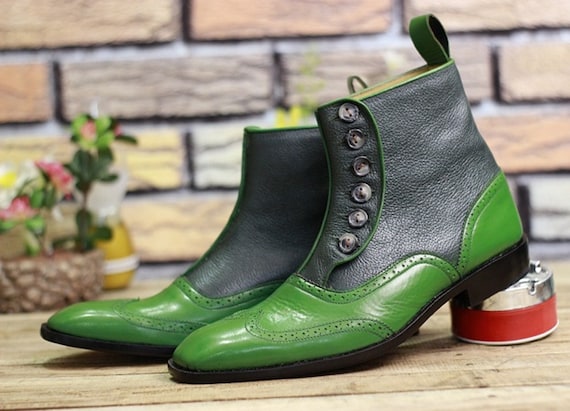 Mens green dress boots outlet