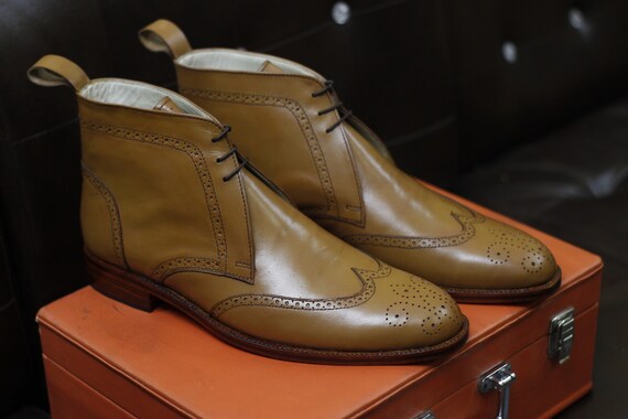High ankle leather formal shoes on sale