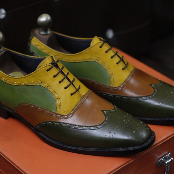 Men’s Brown Double Monk Strap Formal Dress Handmade Shoes , Leather Shoes, Business Dress Shoes main image 1