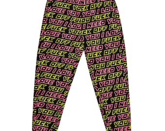 Fuck You I Love You - Track Pants | Gym Clothing | Pastel Goth | Harajuku Style | Streetwear | Jogging Outfit | Yoga Pants | Workout Attire