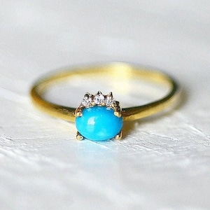 Sleeping Beauty Turquoise Ring, Turquoise Engagement Ring, 14k Gold Ring, Turquoise Jewelry, Promise Ring, Oval Turquoise Ring, Gift For Her