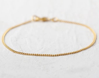 Chain Bracelet, 14k Gold Chain Bracelet, Gold Bracelet, Thin Chain Bracelet, Delicate Chain Bracelet, Dainty Bracelet, Skinny Bracelet