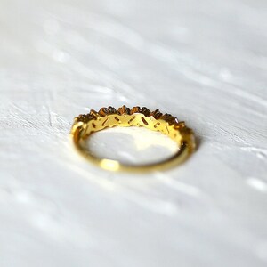 Baguette Ring, Ladies 14k Gold Vermeil Engagement Ring, Baguette Wedding Ring, Gift, Delicate Baguette Ring, Ring For Women image 5