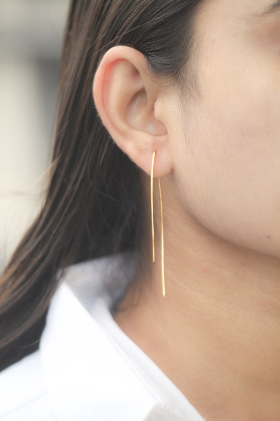 Long cheap wire earrings