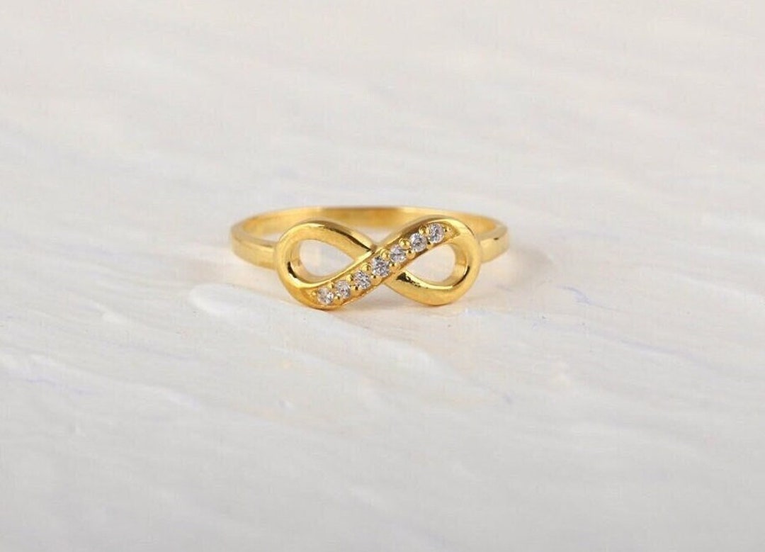 14K Gold Infinity Ring, Evil Eye Ring, Blue Eye, Luck Symbol Ring,  Minimalist Jewelry, Dainty Ring, Stackable Ring, Gift for Her, Dailywear -  Etsy Norway