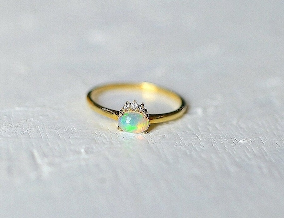 Vintage opal shop rings etsy
