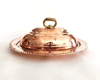 Handmade Copper Serving Plate Dinner Plate Centerpiece Plate