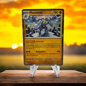 Machomei – Pokémon Holo Karte Original mit Selbsgemachter Hülle