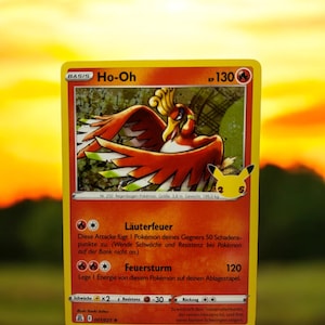 Ho-Oh – Pokémon Holo Karte Original mit Selbsgemachter Hülle