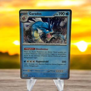 Garados – Pokémon Holo Karte Original mit Selbsgemachter Hülle