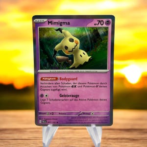 Mimigma – Pokémon Holo Karte Original mit Selbsgemachter Hülle