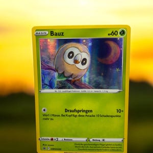 Bauz – Pokémon Holo Karte Original mit Selbsgemachter Hülle