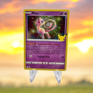 Mew – Pokémon Holo Karte Original mit Selbsgemachter Hülle
