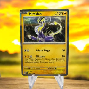 Miraidon – Pokémon Holo Karte Original mit Selbsgemachter Hülle