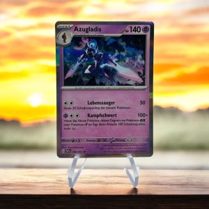 Azugladis – Pokémon Holo Karte Original mit Selbsgemachter Hülle