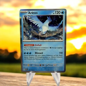 Arktos – Pokémon Holo Karte Original mit Selbsgemachter Hülle
