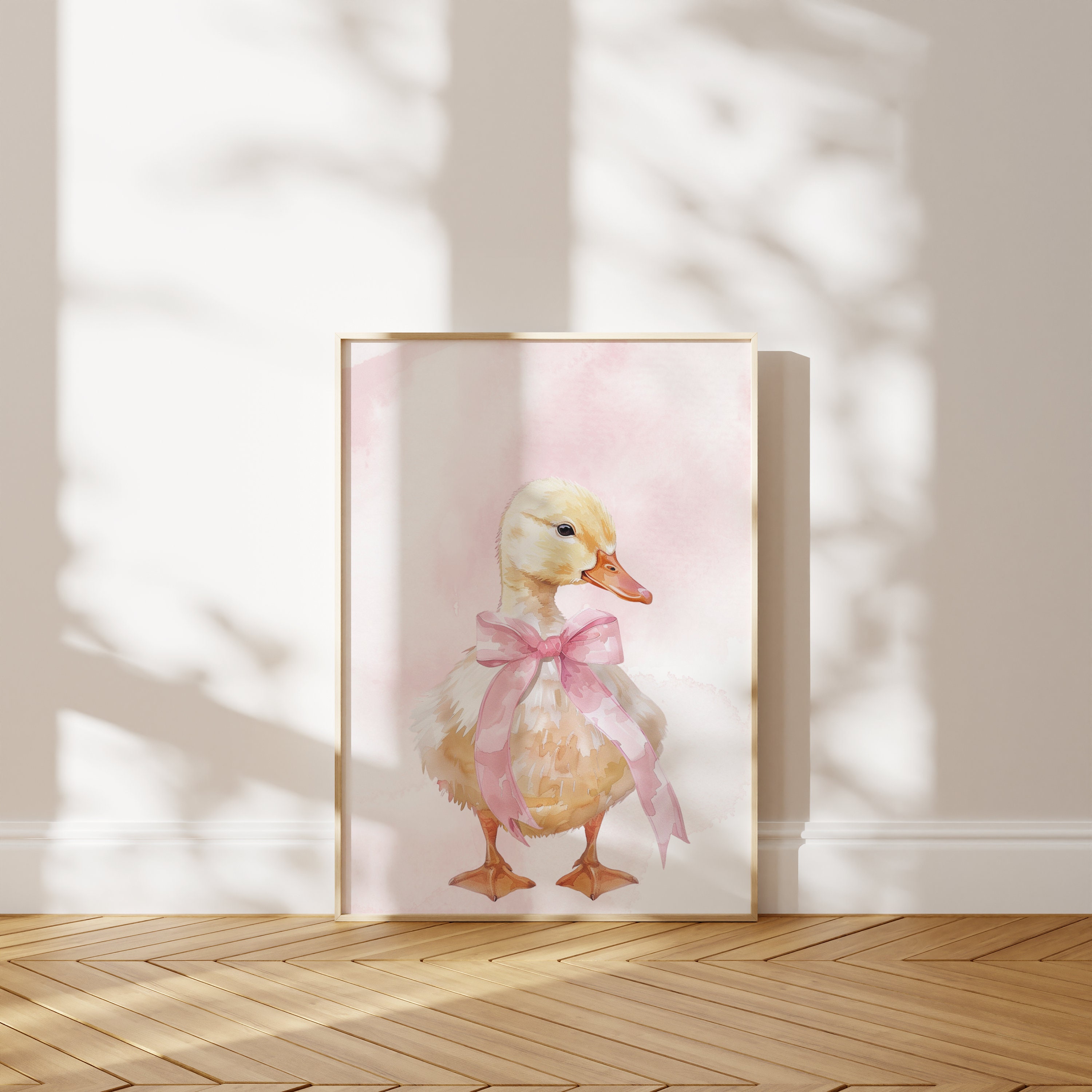 Silly Goose Wall Art Cute Goose Poster Beige Nursery Decor Farm Animal ...