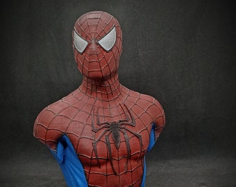 Spiderman Bust: 3D Printed Diorama Sculpture (25cm)