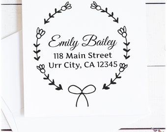 Return Address Stamp, Custom Stamp Address, Monogram stamp, Wedding Stamp, Self inking Stamp, Self Ink Return Address Stamp