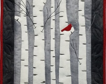 Birches Quilt Pattern by Rachel's of Greenfield | Wall Quilt Patterns | DIY Quilting Crafts | Instructions and Templates Included | 13"x15"