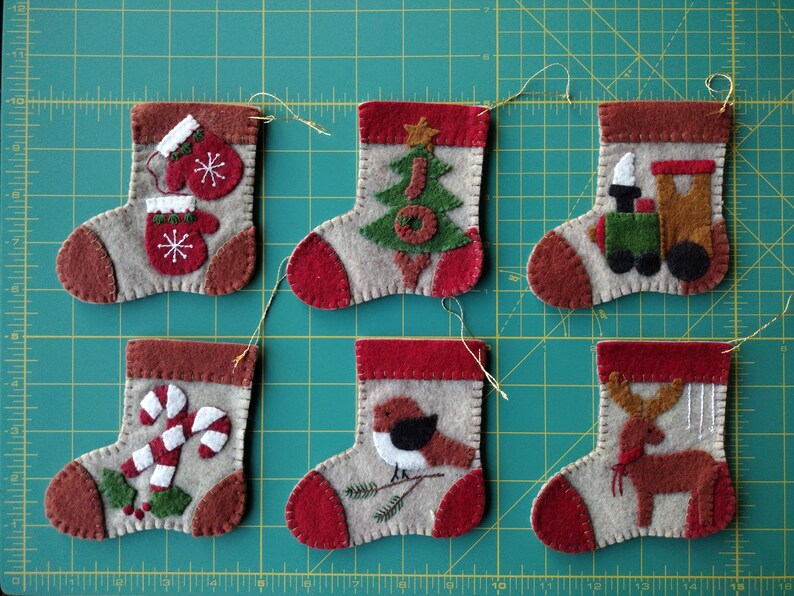 Warm Feet Kit and Pattern Woolfelt Christmas Stockings Kit Etsy