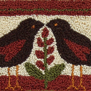 Blackbirds Punch Needle Kit | Punch Needle Embroidery Kit | Bird-Themed Decor | Instructions and Materials Included | 2 1/2″ x 4 1/2″