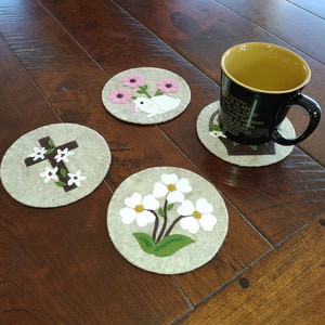 Spring Coasters Kit | Craft Kit for Adults | DIY Coasters set of 4 | Make Your Own Coasters | Materials and Instructions Included | 5&quot;
