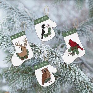 ホワイトパインオーナメントキット、DIYクリスマスオーナメント、大人向けクリスマスクラフト、クリスマスツリーオーナメント、説明書と材料付き