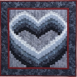 Open Heart Wall Quilt Pattern by Rachel's of Greenfield | DIY Wall Quilt | Romantic Quilt Pattern | 22"x22" | Instructions and Templates