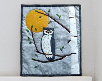 Night Owl Wall Quilt Pattern | Night Owl Quilt Patterns | Owl-Themed Wall Decor | Instructions and Templates Included | 13"x15"