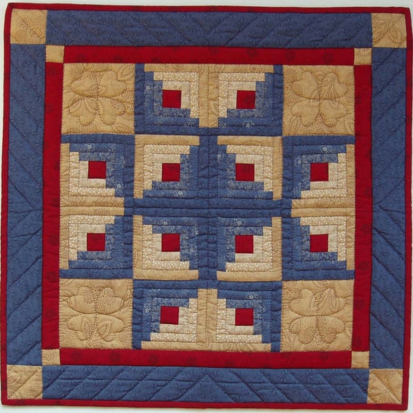 Log Cabin Quilt Patterns Etsy