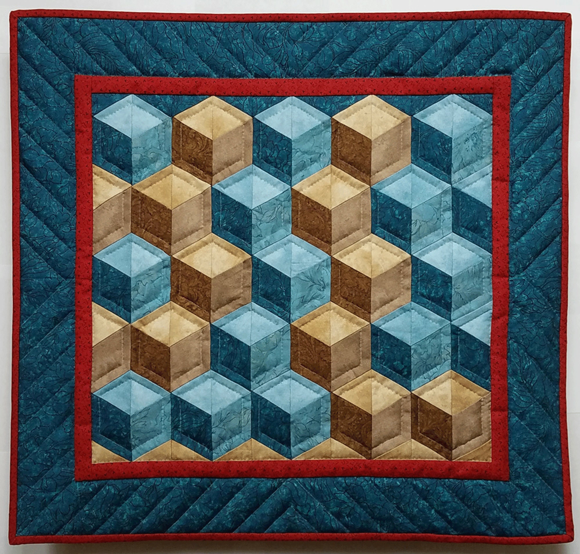 Tumbling Blocks Quilt Pattern by Rachel's of Greenfield | Wall Quilt ...