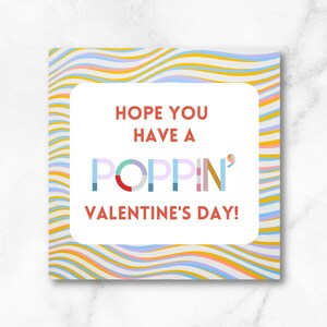 Have A Popping Valentine&#39;s Day Tag, Fidget Popper, Pun Valentine&#39;s Day Cookie Tag, 2.5 inches, Printable Cookie Tag,Digital Cookie Tag,