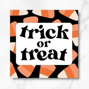 Trick or Treat Halloween Cookie Tag: Printable Goodie Bag Label (PDF)