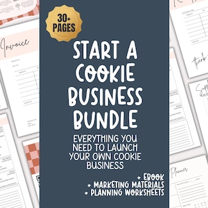 Cookie-Business-Planer-Bundle. Start a Cookie Business Home Bäckerei Canva Vorlagen & Ebook (Digitaler Download)