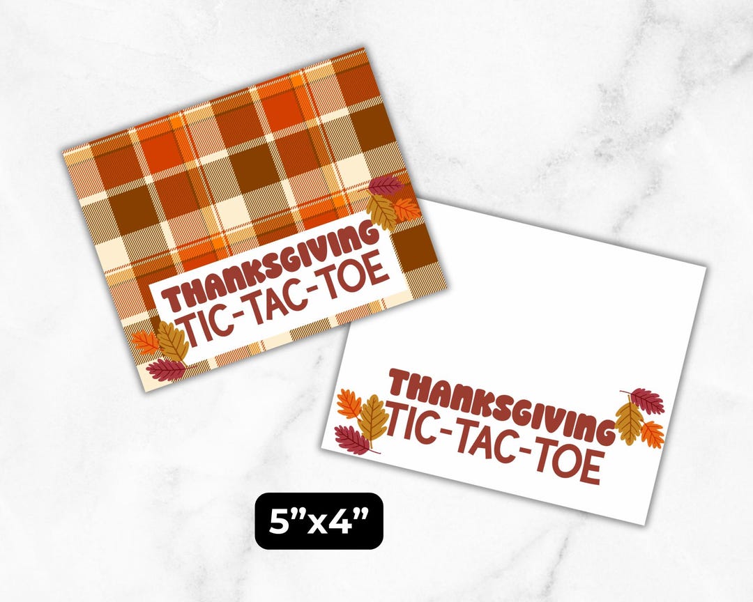 Thanksgiving Cookie Tic Tac Toe Printable: Bag Topper Card (PDF ...