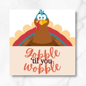 Printable Thanksgiving Cookie Tag, 2.5 inches, Printable cookie tag, Instant download, Digital Cookie Tag